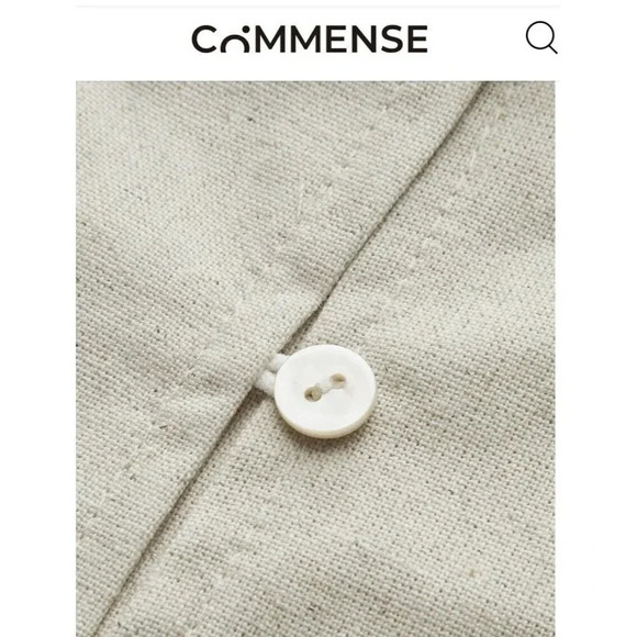 COMMENSE Cotton & Linen Pockets Cami Dress Size large NWT - Picture 4 of 8